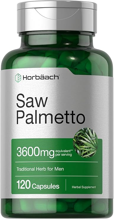Horbaach Saw Palmetto Extract | 120 Capsules | Non-GMO and Gluten Free Formula | from Saw Palmetto Berries