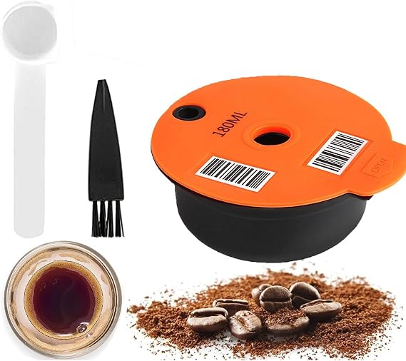 Coffee Capsules for Bosch-s, Reusable Coffee Filter with Readable Barcode, Refillable Coffee Pod Compatible with Tassimo Machines