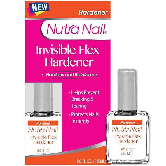 Nutra Nail Invisible Flex Nail Hardener, Clear Gel Top Coat (05 fl oz) | Instant protective Coat & Restorative Shield for Brittle, Damaged Nails, Flexible Hold