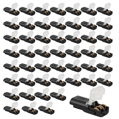 50 Pcs Double Wire Plug in Connector