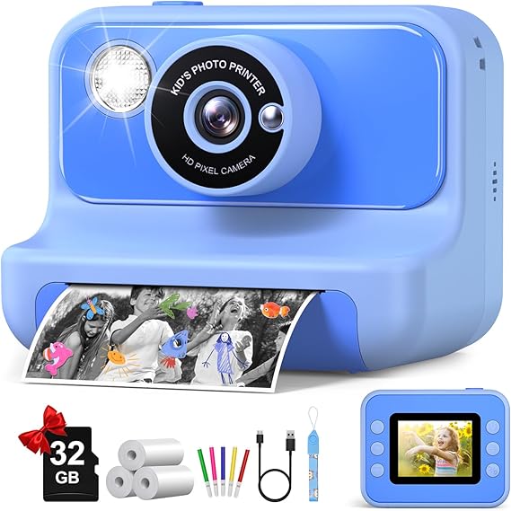 Kids Camera Instant Print, Christmas Birthday Gifts for Girls and Boys