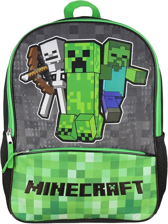 Bioworld Minecraft Shimmer Pixel Characters 16" Backpack