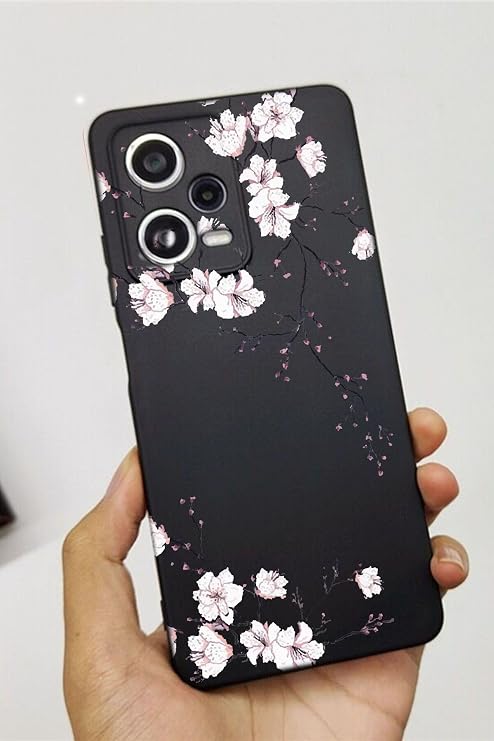 Xiaomi Redmi Note 12 Pro 5G İle Uyumlu Desenli Telefon Kılıfı PDNG01 Kapak Sakura