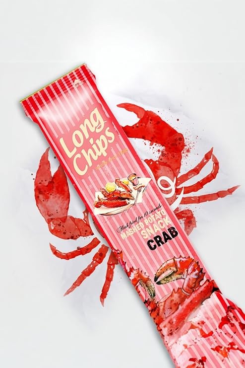 long chips Yengeç Aromalı Uzun Patates Cipsi 75 Gr – Deniz Ürünlü Çıtır Uzun Patates Cipsi 003604