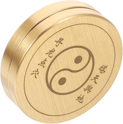 KICHOUSE Chinese Ancient Ratta Nautical Compass Chinese Bagua Compass Mountaineering Compass Feng Shui Pan Camping Survival Compass Outdoor Compass Mini Compass Luo Pan Compass Hiking Mini Pocket