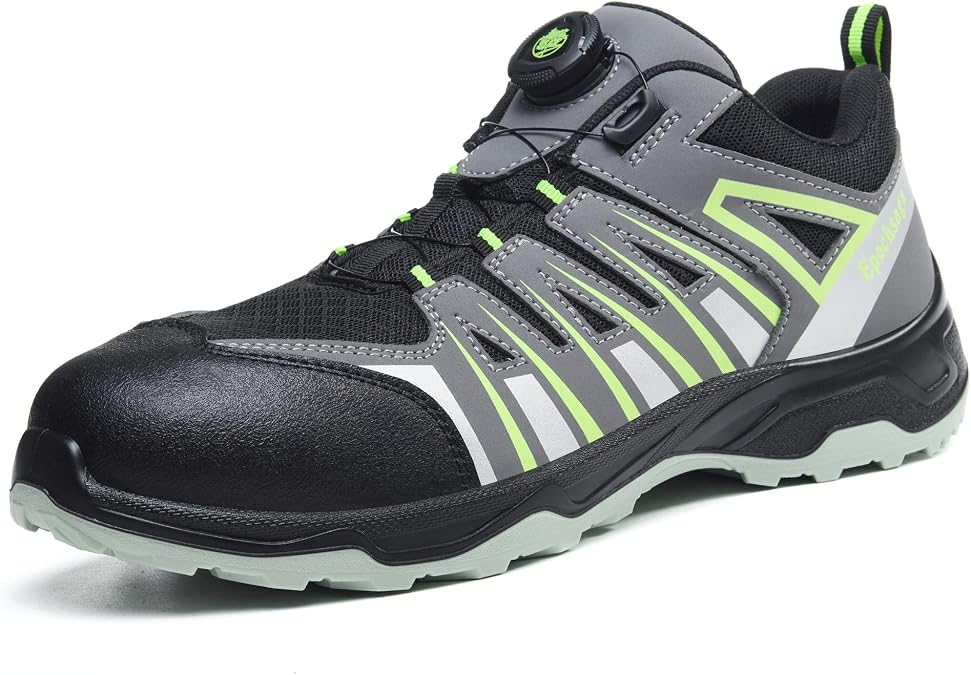 Men's Quick-Lace Outdoor Hiking Shoes Self-Locking, Lace-Free, Lightweight, Durable Commuter and Casual Shoes