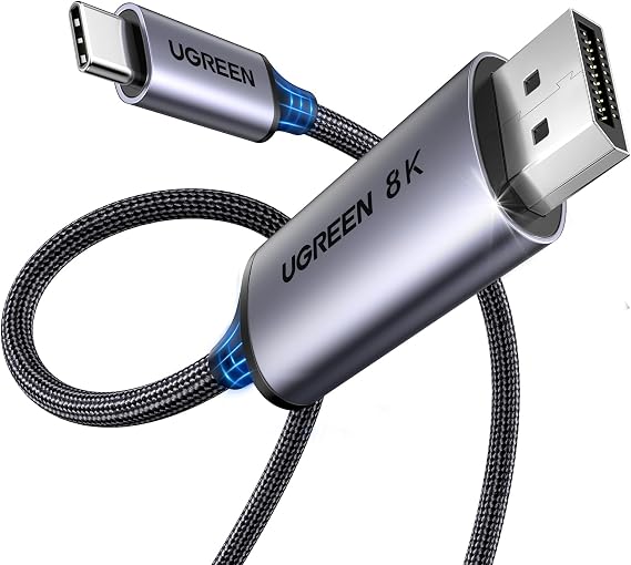 UGREEN Bidirectional USB C to DisplayPort 1.4 Cable 8K@60Hz, 6.6FT