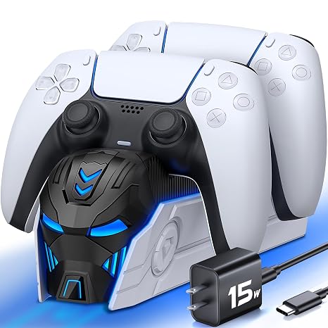 PS5 Controller Charger Station for PlayStation 5 Controllers Dual Stand Charger Dock, PS5 Controller Charging Station Accessories(M)