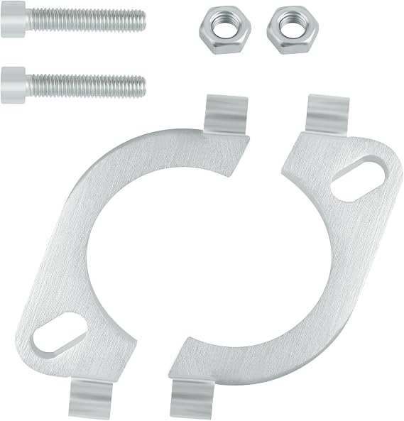 2 Inch Split Flange Repair Kit with 2 Bolts,Carbon Steel Flat Oval Exhaust Flange Kit for Exhaust Flange Repair,Universal Exhaust Flange Connection Kit Car Accessories (2 Inch)
