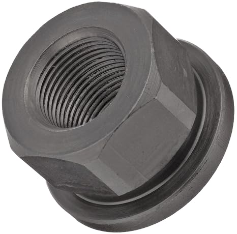 TE-CO Flanged Hex Nut, 12L14 Steel with Black Oxide Finish, UNC 5/8-11 Thread Size (5-Pack)