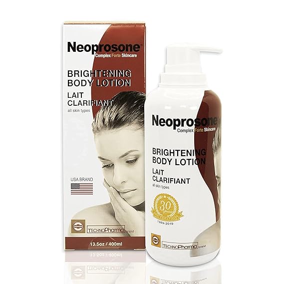 Neoprosone Brightening Body Lotion 400ml - For Dark Spots, Skin Brightening and Anti-Oxidant Properties, with Vitamin c and Alpha Arbutin Complex