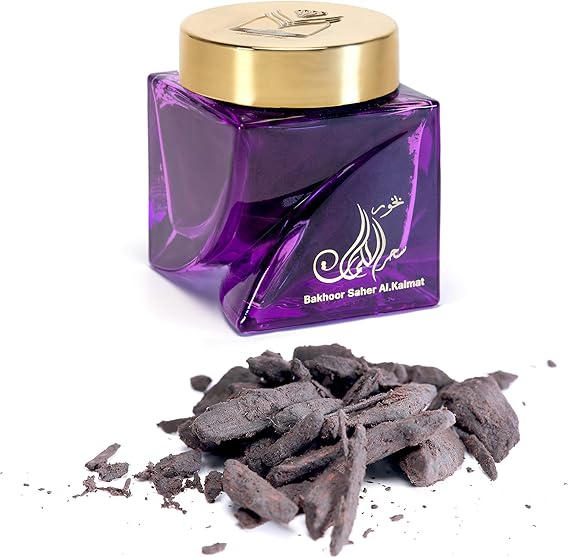 Almas Perfumes Bakhoor Saher Al Kalmat Premium Oriental Incense 60g | Long-Lasting Fragrance with Oud | Made in K.S.A
