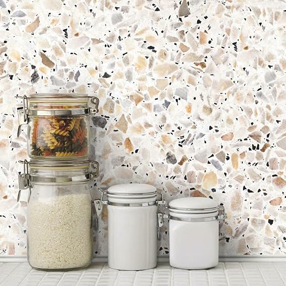RoomMates RMK11277WP Terrazzo Skin Color Multi Color Soy Paste Wallpaper