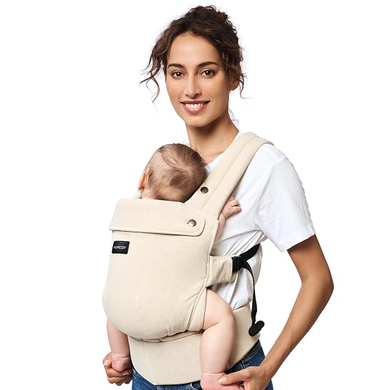 Momcozy Baby Carrier with Natural Cotton Linen, Soft & Cozy, Built to Last
