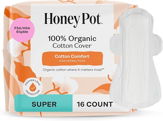 The Honey Pot Company - Cotton Comfort - Super Pads for Women