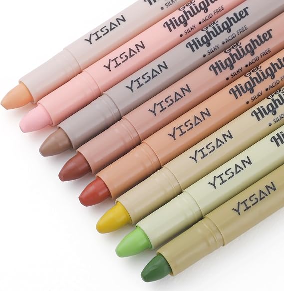YISAN Bible Highlighters, Dry Highlighter No Bleeding, 8 Colours | 70658