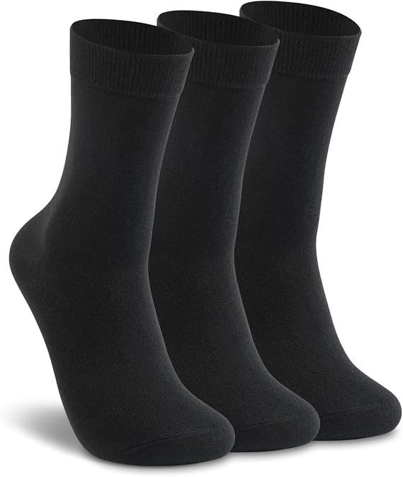 LIXIA Women Thin Merino Wool Crew Socks Cozy Warm Breathable Liners | Soft Cashmere,Loose Cuff,Odor Control,Thermal for Winter,Tight Boot Available,Casual for Dress Trousers,Machine Wash