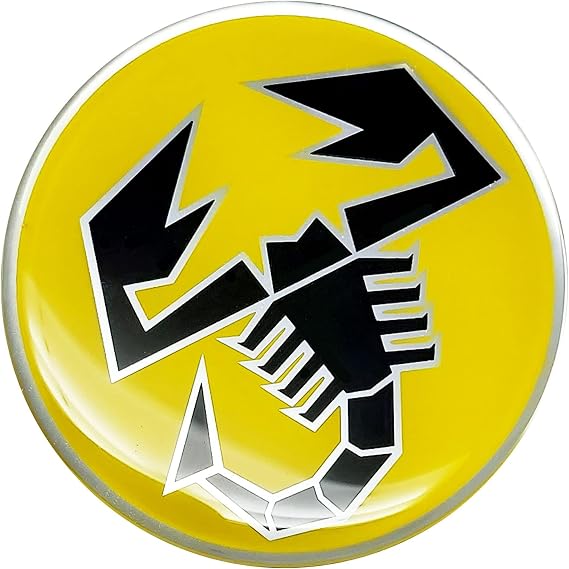 Abarth 21554 Stickers Stickers 3D Scorpio Yellow, Diameter 60 mm, Diam