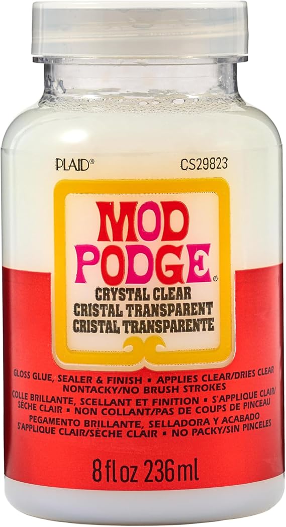 Mod Podge, Crystal Clear Gloss Glue, Sealer, and Finish, 8 fl oz