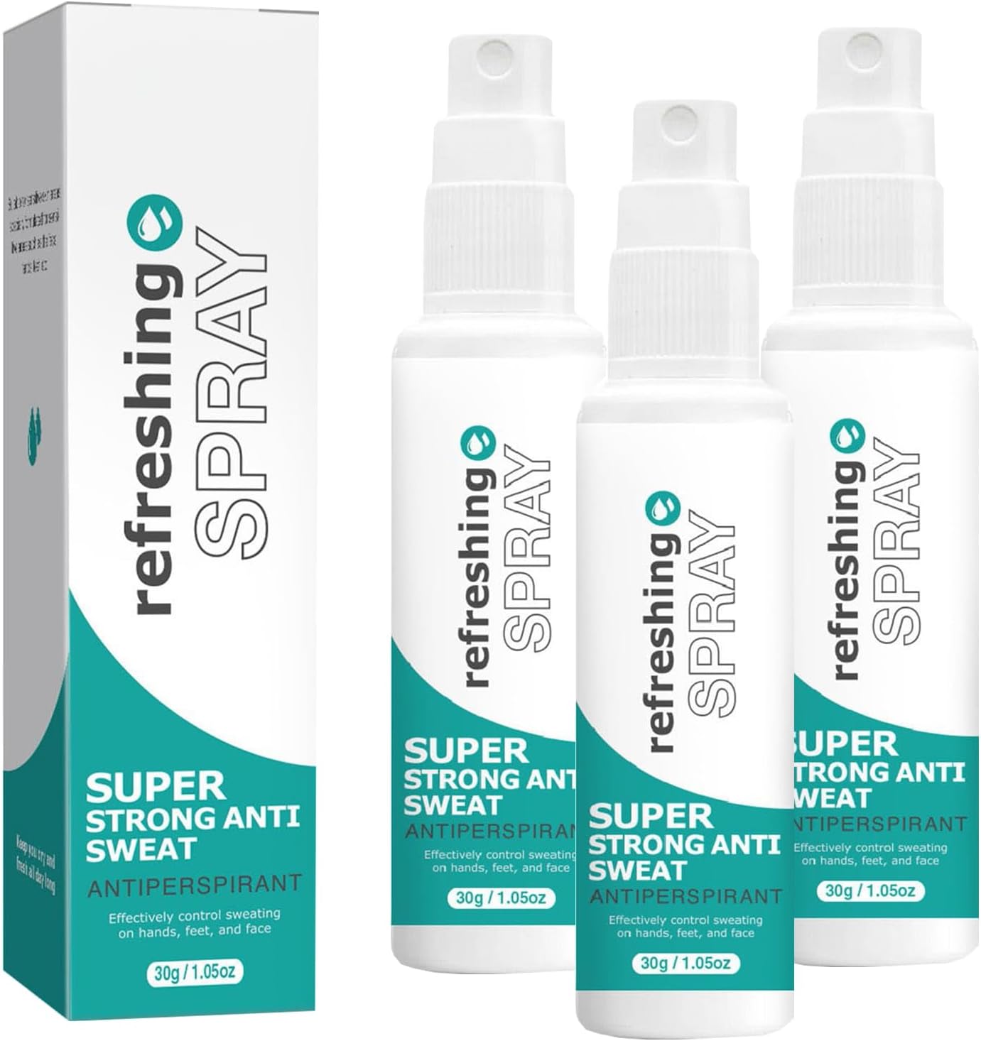 Antiperspirant Deodorant Spray, Refreshing Spray, Strong antiperspirant Hyperhidrosis Treatment, Against Heavy Sweating on the face, Head, Body and Underarm, Antiperspirant Face for Men and Women (3)