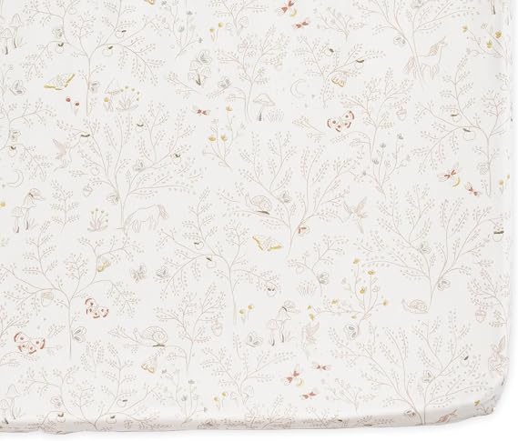 Pehr Crib Sheet, Secret Garden, Organic Cotton, 52" x 28" x 8"