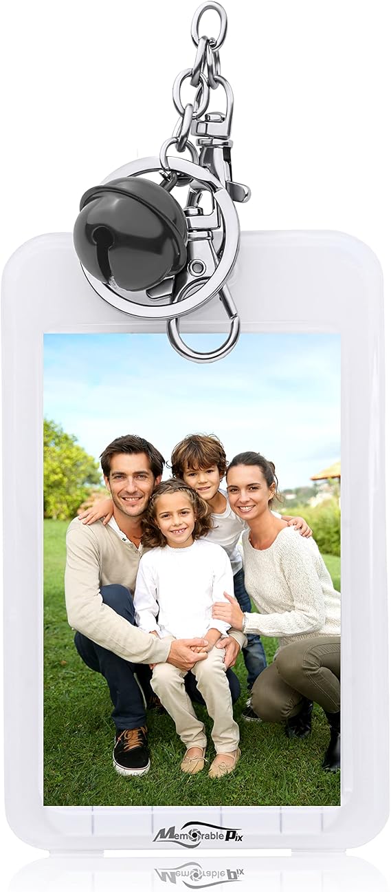 Mini Film Photo Keychain Picture Holder with Bell | Photo Frame Key Chain for Instax Mini Fujifilm Polaroid
