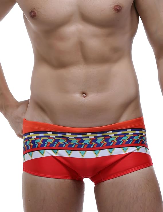 SEOBEAN Mens Low Rise Sexy Sport Swimwear Trunk Boxer Brief
