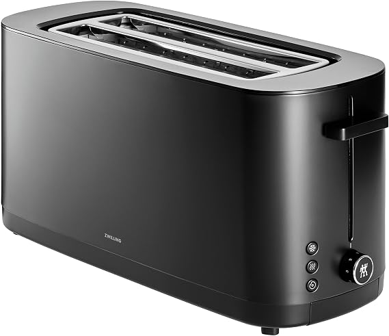 Zwilling Enfinigy 2-Slice Toaster, Extra Wide 1.5" Slots for Bagels, Black