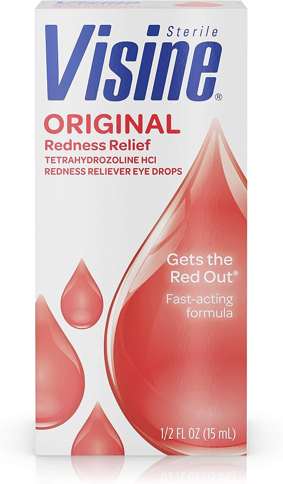 Visine Original Redness Relief Eye Drops for Red Eyes & Eye Irritation, 0.5 fl. oz