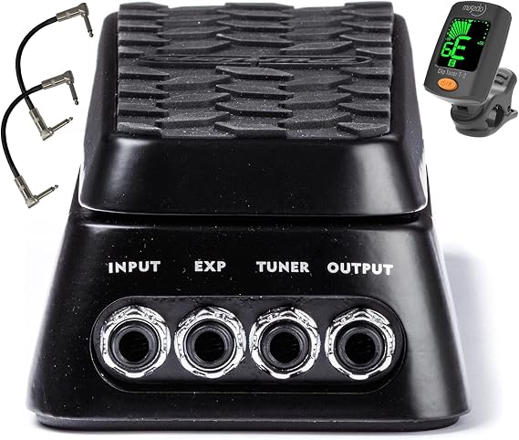 Dunlop DVP3 Volume (X) Pedal Bundle with 2 Patch Cables and Tuner DVP3tunerbundle 0