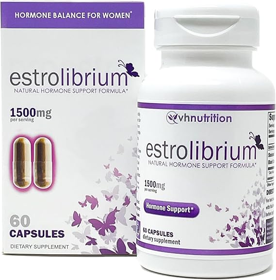 VH Nutrition ESTROLIBRIUM | Hormone Balance for Women* | Menopause Support Supplement* | Black Cohosh, Shatavari, Chaste Tree Berry (Vitex), Dong Quai | 60 Capsules in Easy to Swallow Pills
