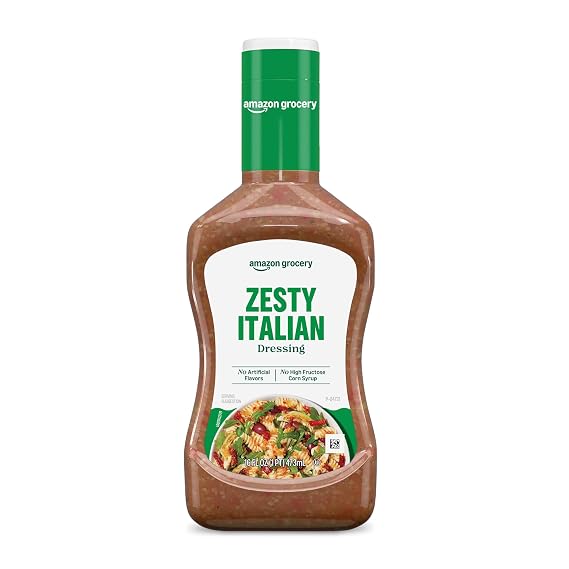 Amazon Grocery, Zesty Italian Dressing, 16 Fl Oz