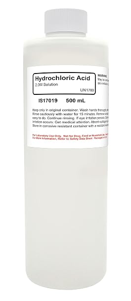 ALDON Innovating Science Hydrochloric Acid Solution, 2M (7.3%), 500mL - The Curated Chemical Collection