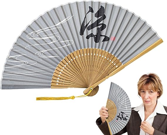 Chinese Fan,Chinese Element Folding Hand Fan - Folding Hand Fan with Tassel,Chinese Fan Oriental Fan with Tassel,Decorative Fan Handcraft for Women and Girls Bami