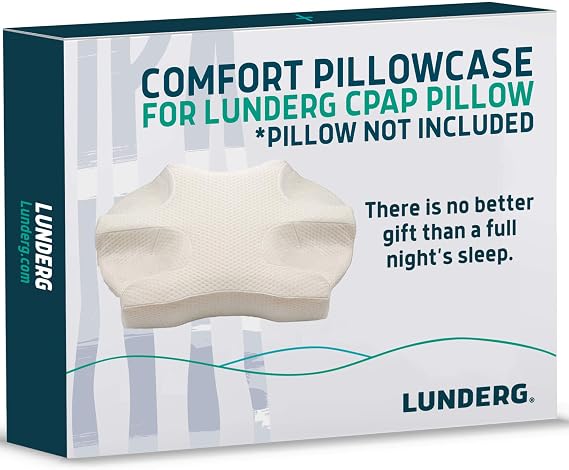 Lunderg Comfort Pillowcase Replacement for Our Memory Foam CPAP Pillow