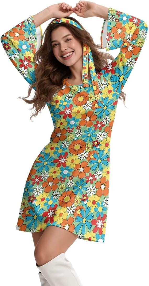 70s Disco Outfits for Women Disco Costume 70s Outfits - Party Dress Halloween Costume for Party