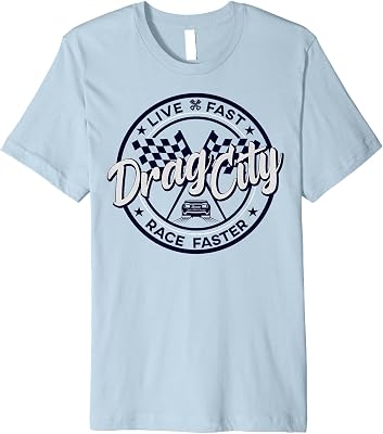 Disney Pixar Cars Drag City Circle Logo Premium T-Shirt Premium T-Shirt
