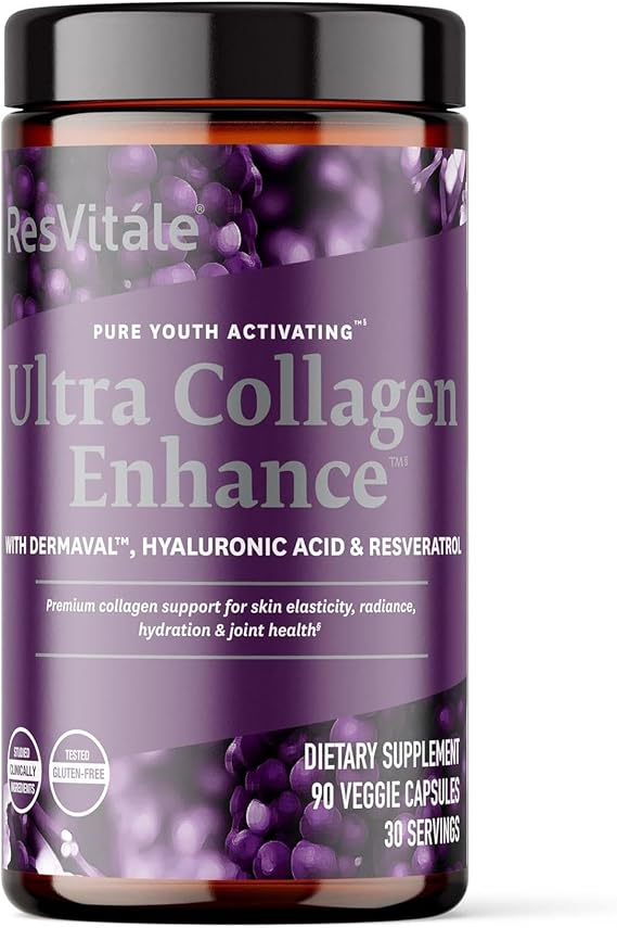 ResVitale Ultra Collagen Enhance, Skin Care Supplement, 90 Veggie Capsules