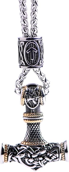 Norse Viking Thor Hammer Necklace Mjolnir Necklace for Men Talisman Jewelry