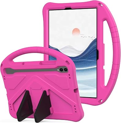 Case for Samsung Galaxy Tab S10 LiteS10 FES9 FE 10.9, Kids EVA Protective Cover with Stand Handle, Pink