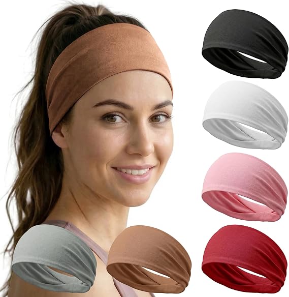 Acozycoo Headbands for Women,Wide Workout Non Slip Sweat Wicking Hair Band