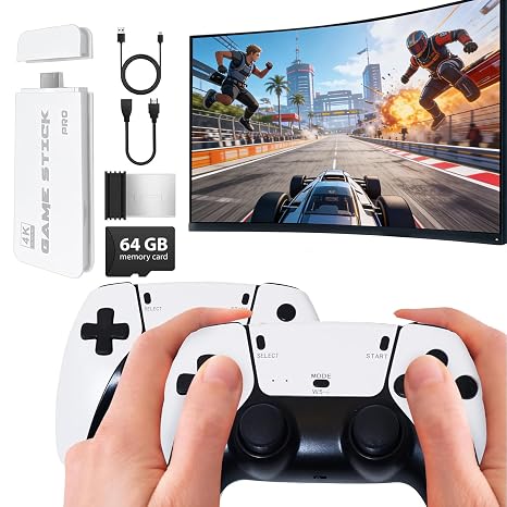 Wireless Retro Gaming Console Classic Game Stick Built-in 20,000+ Games