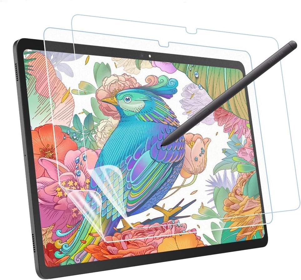 2 Pack Samsung Galaxy Tab S7 Plus 12.4 HD Soft TPU Hydrogel Screen Protector for Tab S7 Plus 12.4 Tablet Tab S7 Plus 12.4 Anti-Scratch Shockproof Support Face ID