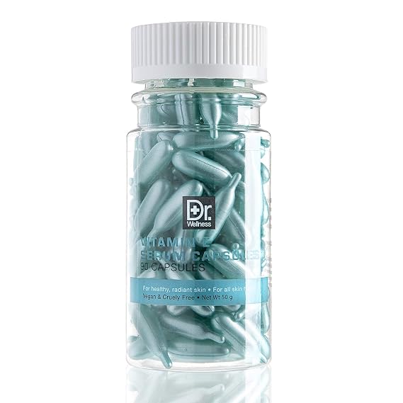 Dr. Wellness Moisturizing, Serum Capsules with Vitamin E, For Glowing, Radiant Skin, 90 Capsules