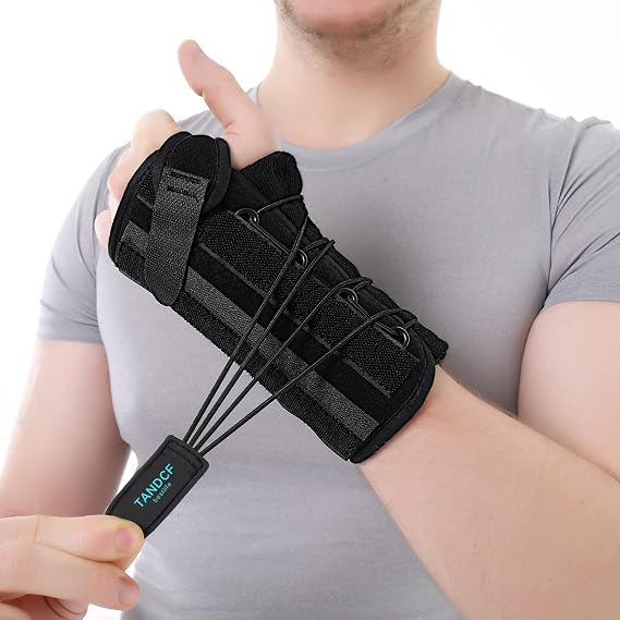 bestlife Unisex Universal Wrist Lacer Wrist Brace for Carpal Tunnel Syndrome & De Quervains Syndrome,Adjustable Night Wrist Support Brace with Splints Right Hand For Women & Men,Great for Wrist Pain,Sprain,Sports Injuries,Joint Instability,Arthritis,Wrist Tendonitis(Left,XL)