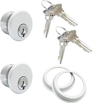 elox Storefront Zinc Mortise Cylinders for Adams Rite Commercial Storefront Door Lock a Pair Packed in Aluminum Finish
