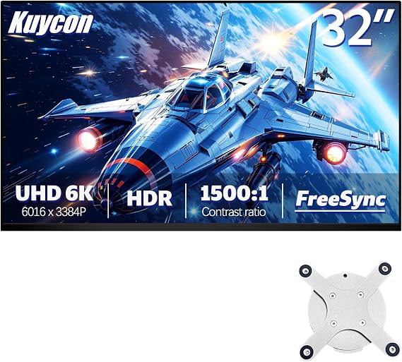 G32X 32 inch Computer Monitor UHD 6K(6016×3384 IPS 60Hz 8ms 99% sRGB HDR Low Blue Light For Office Home (Minimalist - without Stand)