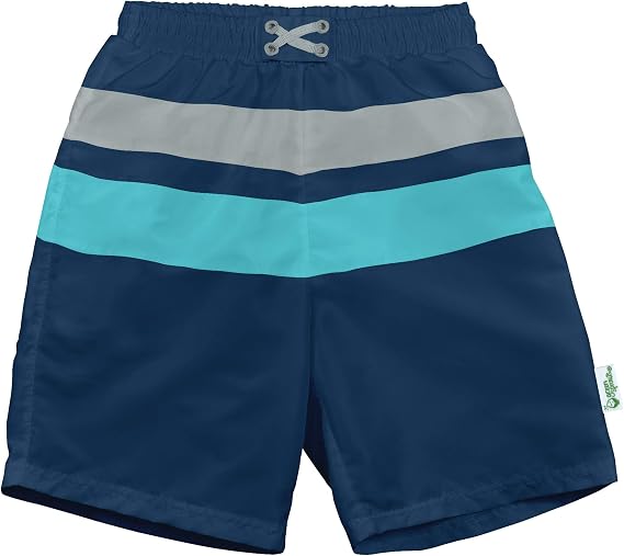 green sprouts i Play Boys' Trunks with Built-in Reusable Swim Diaper