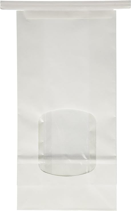 25 1 Lb. Bakery Bag w/ Window Tin Tie White
