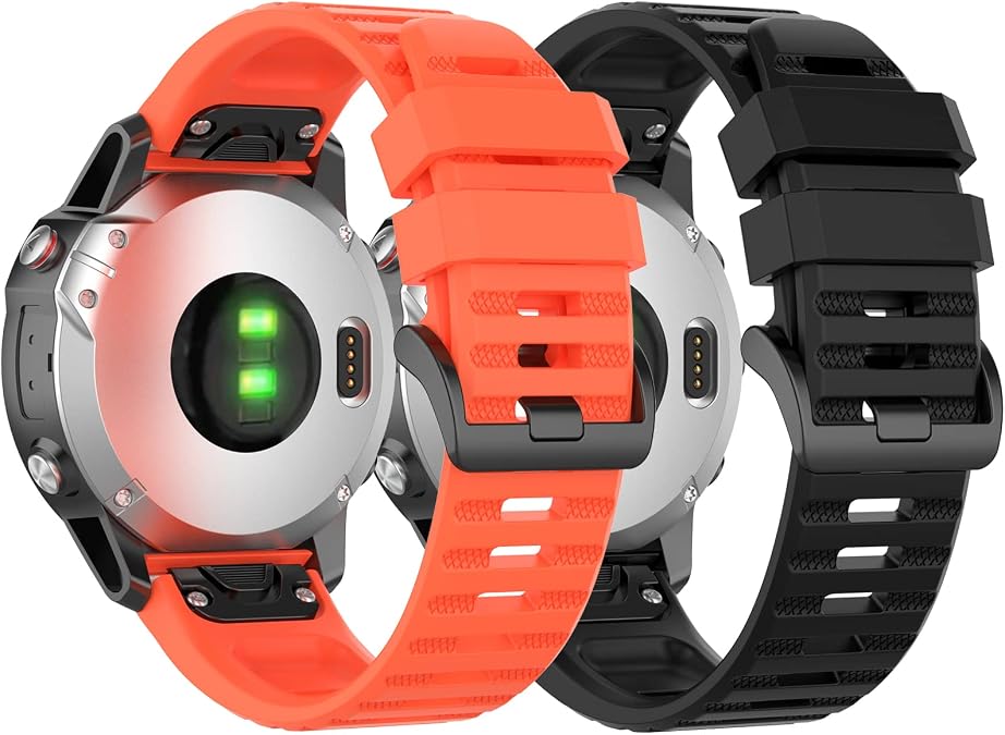 Compatible with Garmin Fenix 7 Watch Bands for Women Men, Forerunner 945 Bands, 22mm Quickfit Silicone Replacement Band Straps Wristband Bracelet Fit for Garmin Instinct, Fenix 6 Pro